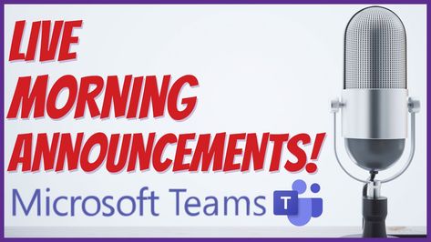 How to use Microsoft Teams to Live Stream Morning Announcements Podcasting Tips, Morning Announcements, Calendar App, Microsoft Teams, Pledge Of Allegiance, Technology Integration, Public Speaker, School Building, Online Application