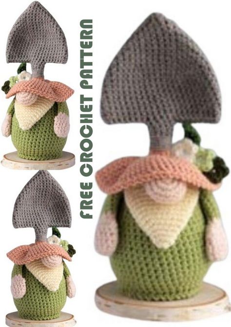 Crocheted Gnomes, Crochet Gnomes Pattern Free, Gnome Village, Gnome Amigurumi, Crochet Gnome, Gnome Crochet, Doll Amigurumi Free Pattern, Crochet Toys Free Patterns, Crochet Garden