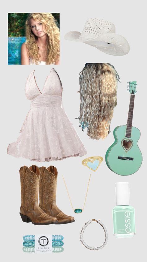 Taylor Swift Eras Tour Outfit Idea, Outfit Ideas For The Eras Tour, Eras Tour Outfit Ideas Debut, Debut Era Outfits, Eras Tour Themed Party, Eras Tour Outfits Debut, Debut Taylor Swift Outfits, Taylor Swift Debut Outfits, Ears Tour Outfit Ideas