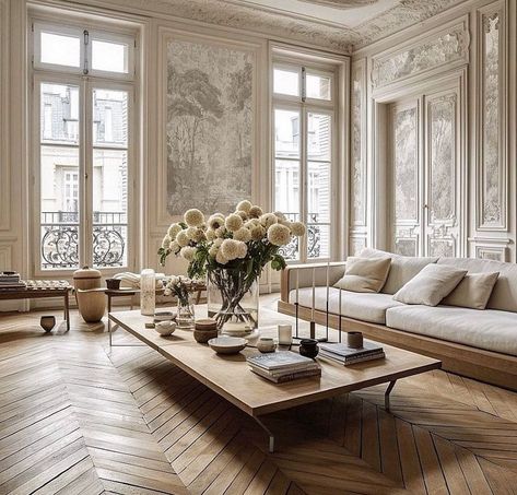 Parisian Interior Design, Parisian Living Room, Parisian Decor, Parisian Interior, Parisian Apartment, Apartment Style, Paris Apartments, French Interior, Elegant Living