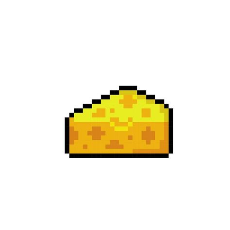 Cheese Pixel Art, Pixel Art, Art Style, Vector Art, Clip Art, Cheese, Canvas, Quick Saves, Art