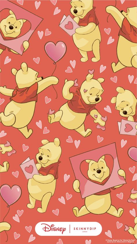 Disney Themed Wallpaper, Christmas Winnie The Pooh Wallpaper, Luka Wallpaper, Pooh Aesthetic, Iphone Wallpaper Disney, Disney Princess Gifts, Winnie The Pooh Pictures, Disney Valentines, Cute Winnie The Pooh