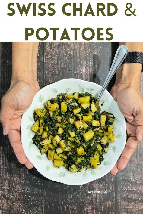 Swiss Chard And Potatoes • Simple Sumptuous Cooking Swiss Chard Indian Recipe, Delicious Side Dishes, Inflammation Recipes, Swiss Chard Recipes, Chard Recipes, Indian Diet, Anti Inflammation, Vegetarian Recipe, Spinach Recipes