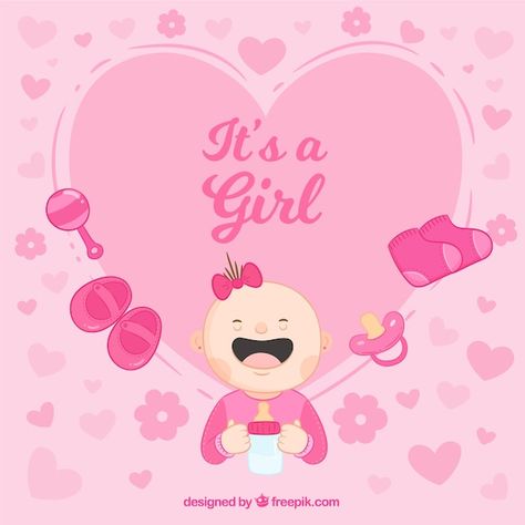 Its a girl background with laughing baby | Premium Vector #Freepik #vector #its-a-baby-girl #baby-girl #baby-girl-announcement #baby-birth It's A Baby Girl Announcement, Laughing Baby, Its A Girl Announcement, Its A Girl, Girl Background, Baby Birth, Girly Outfits, Girl Baby, Premium Vector