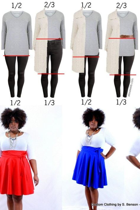 Plus Size Proportions: How to wear your clothes in a more flattering way using the Golden Ratio (1 to 1.618) or the "Rule of Thirds." Alexa Webb, The Golden Ratio, Rule Of Thirds, Golden Ratio, Only Fashion, Unique Ideas, The Golden, Places To Go, Plus Size