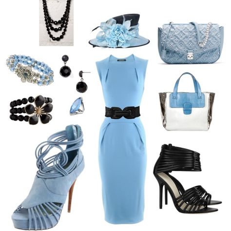 Kentucky Derby Blue Blue Derby Dress Outfit, Kentucky Derby Outfit For Women, Kentucky Derby Attire, Classic High Heels, Tea Party Attire, Kentucky Derby Outfit, Kentucky Derby Fashion, Kentucky Derby Style, Derby Attire