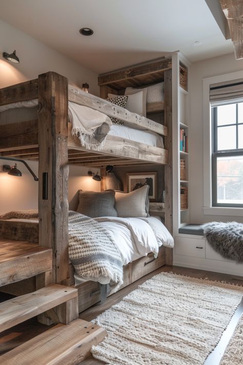 Farmhouse Kids Bedroom, Bedroom Ideas For Boys, Farmhouse Bedroom Ideas, Ranch House Decor, Western Bedroom, Barn Style House Plans, Dream Life House, Kids Bedroom Design, House Bedrooms