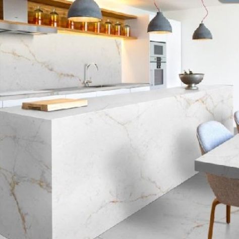 Kitchen worktops, wall and furniture cladding and close-up image of Neolith Abu Dhabi White White And Timber Kitchen, Stone Countertops Kitchen, Timber Kitchen, Stone Kitchen, Contemporary Kitchen Design, Kitchen Worktop, Stone Countertops, West London, Florida Home