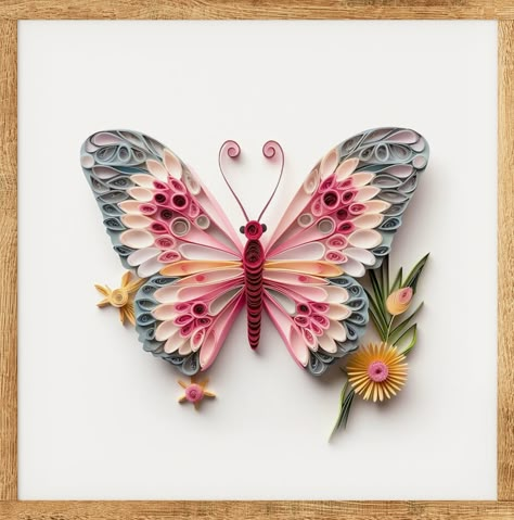 Paper Quilling Designs For Beginners, Quilled Animals, Quilling Butterfly, Roses Decor, Quill Art, Diy Quilling Crafts, Quilling For Beginners, Quilling Flower Designs, Toilet Paper Roll Art