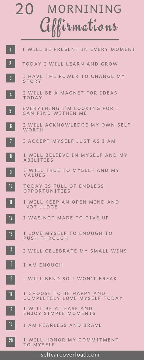 20 morning affirmations Tenk Positivt, Fina Ord, Vie Motivation, Daily Positive Affirmations, Morning Affirmations, Affirmations Positives, Self Love Affirmations, Positive Self Affirmations, Badass Quotes