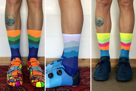 Best cycling socks: colourful, comfortable and cleverly constructed socks for cycling | Cyclingnews Cycling Clothing And Equipment, Compressive Functional Activewear For Cycling, Cycling Socks Design, Socks Party, Best Cycle, Road Cycling Shoes, Team Socks, Cycling Socks, Playful Non-slip Cotton Socks