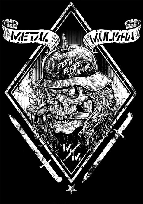 Metal Mulisha by Jonathan bergeron, via Behance Metal Mulisha Tattoo, Dirt Bike Tattoo, Bike Tattoos, Tattoo Pictures, Metal Tattoo, Tshirt Printing Design, Bear Tattoo, Biker Art, Dark Art Tattoo