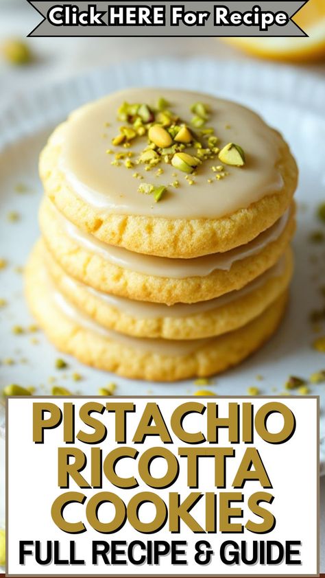 Soft, creamy, and bursting with flavor, these Pistachio Ricotta Cookies are made with rich ricotta, crunchy pistachios, and a touch of lemon zest. These Ricotta Cookies are incredibly easy to bake and deliver the perfect balance of nutty, zesty, and sweet. Whether you’re a fan of Pistachio Cookies or trying something new, this recipe is a must-try for any occasion! Full Recipe at Dealiciousness.net Ricotta Dishes, Ricotta Cheese Recipes Dessert, Ricotta Cookies Recipe, Ricotta Recipe, Ricotta Cheese Recipes, Fresh Ricotta, Ricotta Cookies, Italian Gourmet, Pistachio Cookies