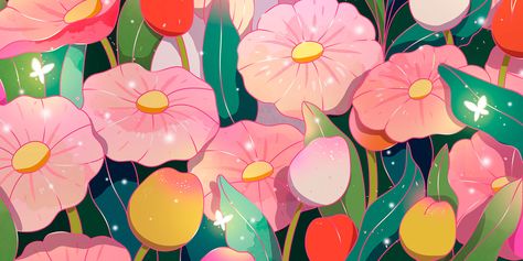 Illustration Wallpaper Desktop, Cute Wallpapers Laptop, Cute Wallpaper Laptop Desktop Wallpapers, Cute Laptop Wallpapers, Nature Header, Laptop Wallpaper Cute, Desktop Background Aesthetic, Illustration Art Wallpaper, Digital Art Character