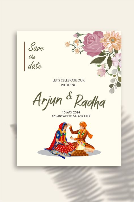 its and image of digital editable wedding invitation card template bridegroom which you can edit as your desire after the purchased or we can edit for you as per your instructions. 
elegant template instant download, edit and send. Indian Wedding Invitation Cards Design Hindus, Hindu Wedding Invitation Cards Indian Style, Sangeet Card, Invitation Template Indian, Hindu Wedding Invitation Cards, Digital Wedding Invitations Templates, Indian Wedding Invitation Card Design, Hindu Wedding Invitations, Wedding Background Images