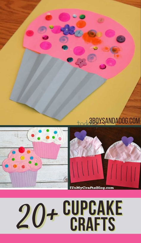 These Cupcake Crafts for Preschoolers are perfect for fine motor skills and creativity! Kids love eating cupcakes, so why not make cute crafts about them? Preschool Cooking, Cupcake Crafts, Crafts For Preschoolers, Sensory Crafts, Rainy Day Fun, Cupcake Art, Pre K Activities, Washable Markers, Toddler Art