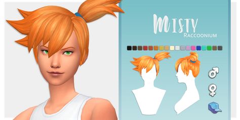 Sims 4 Cc Maxis, Sims 4 Cc Maxis Match, Anime Ponytail, Playful Palette, Sims 4 Anime, Split Hair, Female Hair, Sims 4 Collections, Belle Dress