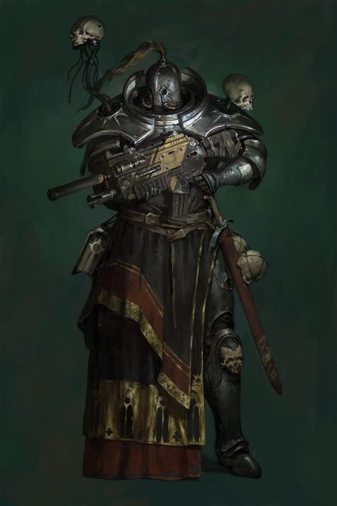 ArtStation - 246 Necromunda Art, Warhammer 40k Rpg, Dark Heresy, Space Knight, 40k Art, Power Armour, Futuristic Motorcycle, Alien Character, Warhammer 40k Art