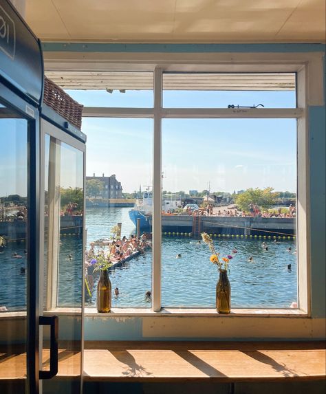 Copenhagen Swimming, Copenhagen Aesthetic Summer, Copenhagen Summer Aesthetic, Copenhagen Cafes, Copenhagen Decor, Summer City Aesthetic, Summer In Copenhagen, Copenhagen Life, Summer Copenhagen