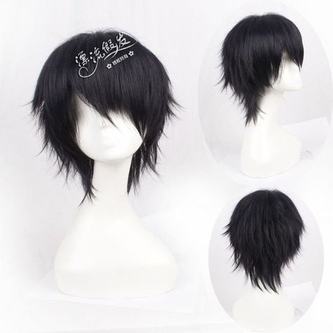 Anime Carnival, Scene Haircuts, Orihara Izaya, Emo Haircuts, Short Scene Hair, Emo Scene Hair, Cartoon Cosplay, Party Wig, Hair Inspiration Short