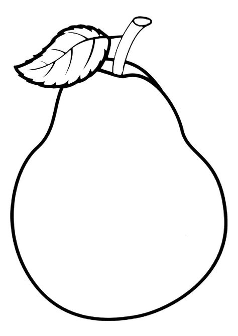 Pear Coloring Pages to print Pear Coloring Page, Outline Pictures, Pear Art, Fruit Coloring Pages, Outline Images, Fruits Drawing, Pear Fruit, Job Ideas, Preschool Education