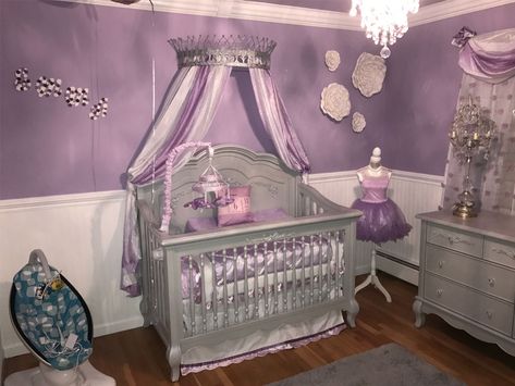 A Princess amongst Princesses – Baby Emma Rose’s Aurora Nursery (Part 3 of 3) | The DOM Family Aurora Nursery, Princess Nursery Theme, Disney Princess Nursery, Toddler And Baby Room, Disney Princess Room, Small Baby Room, Girl Nursery Themes, Princess Nursery