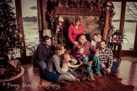 Family Christmas photo 2013 in front of stone fireplace Family Pics In Front Of Fireplace, Fireplace Family Christmas Photos, Christmas Family Photos Grandparents, At Home Christmas Photoshoot Family Fireplace, Fireplace Family Photoshoot, Fireplace Christmas Card Photo, Fireplace Photoshoot, Christmas Mini Shoot, Extended Family Pictures