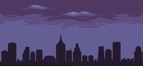 City Pixel Art, Cityscape Night, Pixel City, Plains Landscape, Animation Inspiration, Pixel Art Background, Social Campaign, Pixel Art Tutorial, City Background