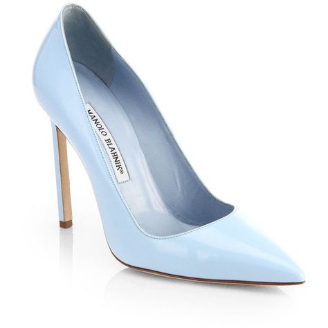 Manolo Blahnik BB Patent Leather Pumps (€530) ❤ liked on Polyvore featuring shoes, pumps, heels, blue, pastel blue pumps, patent leather pumps, heel pump, pastel blue shoes and blue shoes Light Blue Heels, Manolo Blahnik Blue, Manolo Blahnik Pumps, Heels Blue, Manolo Blahnik Heels, Patent Leather Shoes, Blue Heels, Pointed Toe Shoes, Fashion Heels