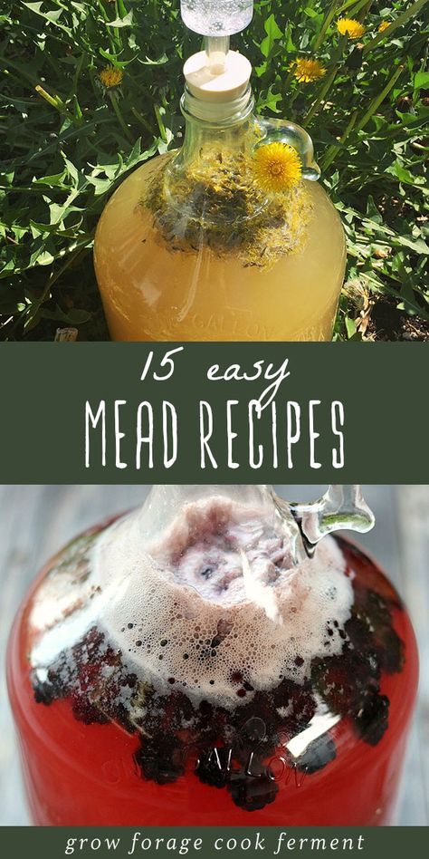 Homemade mead is simple, delicious, and fun to make. Here are 15 easy mead recipes for beginners! Learn how to make your own mead. #mead #meadrecipe #homebrew #homemademead #honeywine Mead Wine Recipes, Make Mead, Mead Recipes, Homemade Wine Recipes, Honey Mead, Mead Wine, How To Make Mead, Mead Recipe, Fermented Honey