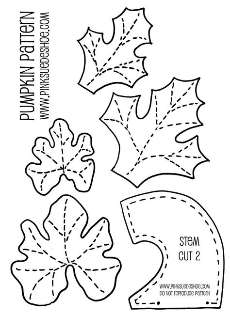 Pumpkin Accessories, Leaf Template Printable, Pumpkin Leaf, Halloween Sewing, Fall Sewing, Pumpkin Leaves, Leaf Template, Halloween Quilts, Fall Quilts