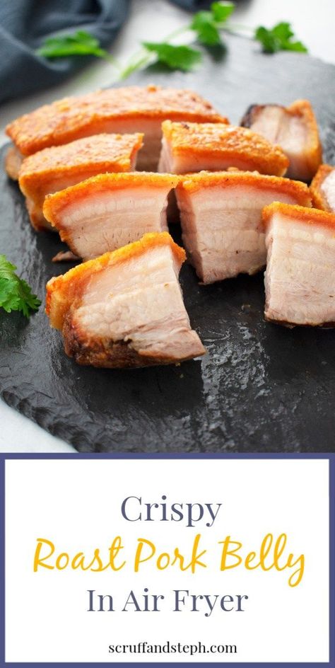 Air Fryer Recipes Pork Belly, Air Fried Pork Belly Recipes, Pork Belly In Air Fryer, Crispy Pork Belly Air Fryer, Air Fryer Pork Belly Recipes, Air Fry Pork Belly, Airfryer Pork Belly, Crispy Roast Pork, Vietnamese Recipes Chicken