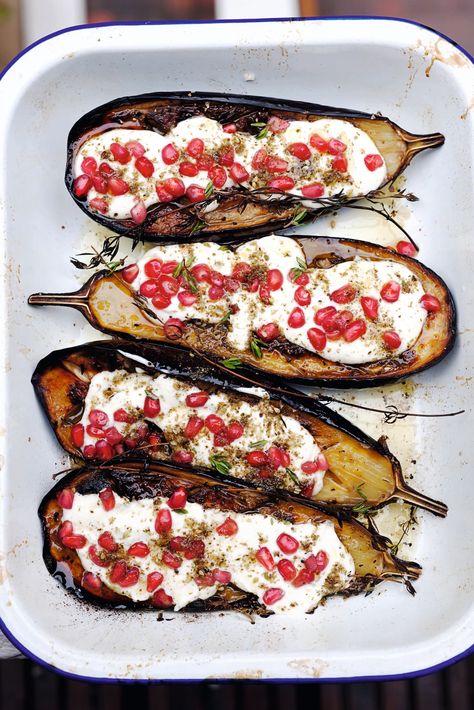 Buttermilk Sauce, Yotam Ottolenghi Recipes, Eggplant Recipes Easy, Ottolenghi Recipes, Buttermilk Recipes, Yotam Ottolenghi, Eggplant Recipes, Peanut Free, Middle Eastern Recipes