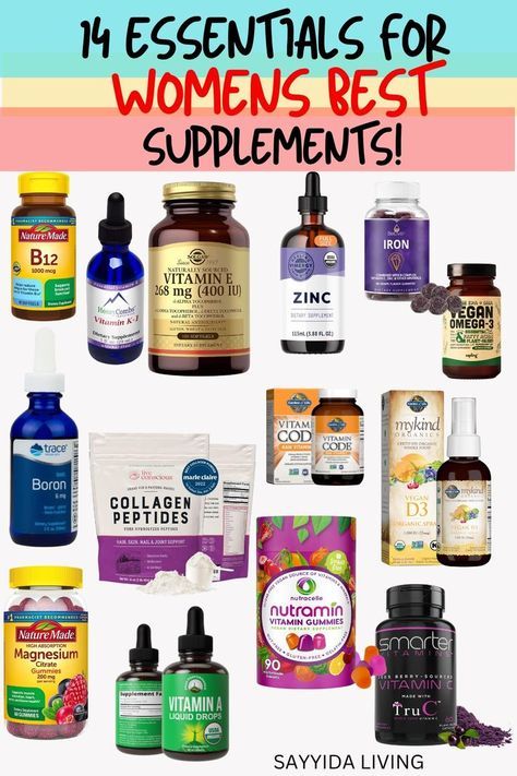 Women Health Vitamins, Good Vitamins For Women, Vegan Vitamins, Womens Best, Healthy Supplements, Women Supplements, Feminine Health, Health Vitamins, Supplements For Women