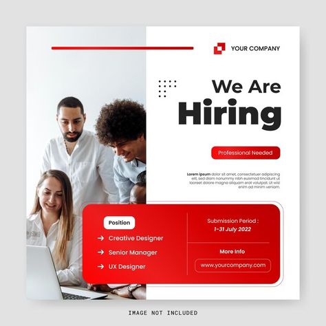 Hiring Page Web Design, Recruitment Social Media Post Design, Job Advertisement Design Social Media, Wedding Photography Social Media Post, Job Ads Design, Job Posting Design Social Media, We're Hiring Design, Recruiting Posts Social Media, Vacancy Flyer Design