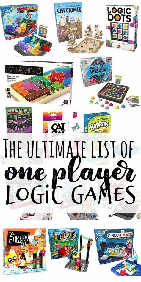 Logic Games For Kids, Games For All Ages, Solo Games, Solitaire Games, Cooperative Games, Logic Games, Family Fun Night, Family Fun Games, Classroom Games