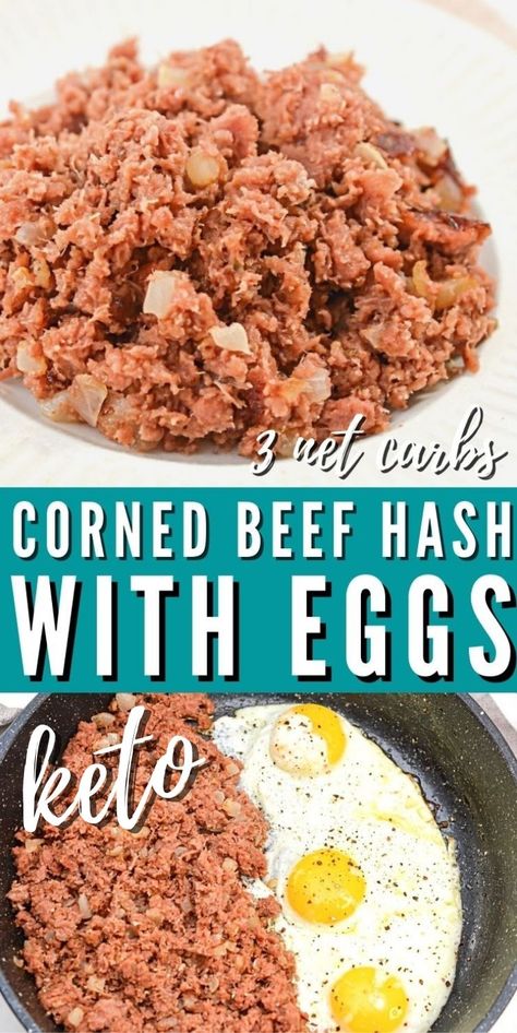 Corned Beef Hash With Eggs - This keto corned beef hash comes together in minutes! It’s made with canned corned beef and radishes and goes great with cabbage or eggs! #keto #Ketorecipes #Ketodiet #ketocornedbeef #cornedbeef #eggrecipes #dinnerideas #stpatricksdayrecipes #food #recipes Keto Cornbeef Recipe, Keto Corn Beef And Cabbage, Keto Friendly Beef Recipes, Keto Canned Corned Beef Recipes, Best Cheat Meals, Keto Corned Beef Recipes, Corned Beef Hash And Eggs, Keto Corned Beef And Cabbage, Canned Corned Beef Recipes