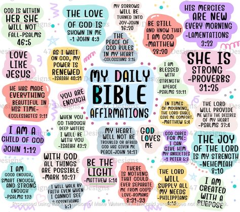 Bible Affirmations Tumbler Wrap - Etsy Namibia Bible Affirmations, Bible Quotes Background, Journal Bible Quotes, Motivational Bible Verses, Comforting Bible Verses, Bible Journal Notes, Bible Study Notebook, Christian Quotes God, Christian Bible Study