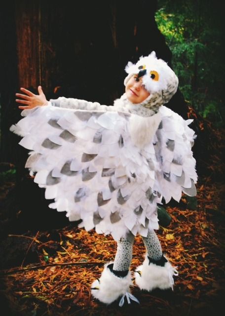 10 No Sew Halloween Costumes Anyone Can Make - Overstuffed Life Stork Costume, Woodpecker Costume, Owl Costume Diy, Chicken Costume Kids, Rooster Mask, Owl Outfit, Beat Bugs, Sew Halloween Costume, Chicken Costumes