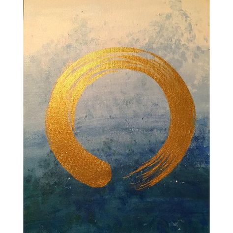 Ensō symbolizes a moment when the mind is free to simply let the body& spirit create.  My favorite new piece of art by my talented sister @sarahsmilesmiles  #enso#zen#artsyfartsy Zen Art Inspiration, Enso Circle, Zen Painting, Zen Buddhism, Japanese Calligraphy, Daily Meditation, Zen Art, Buddhist Art, Sumi E