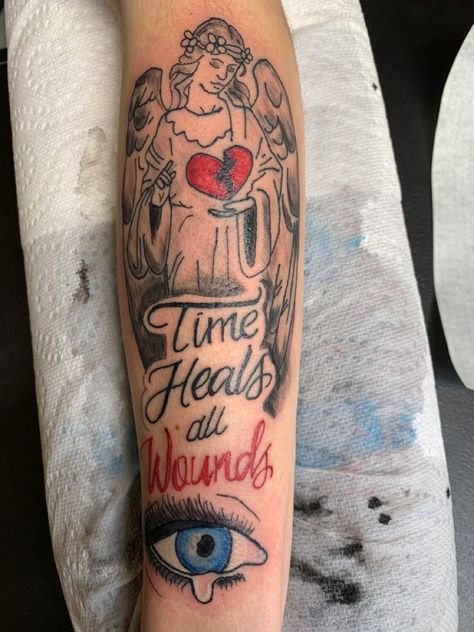 Time Heals All Wounds Tattoo, Left Hand Tattoo, Hand Tattoo, Half Sleeve Tattoo, Sleeve Tattoo, Half Sleeve, Left Hand, I Tattoo, Hand Tattoos