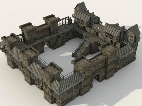 Ark Survival Evolved Bases, Castle Model, Conan Exiles, Bangunan Minecraft, Minecraft Castle, Minecraft Medieval, Medieval Fortress, Minecraft Construction, Ark Survival Evolved