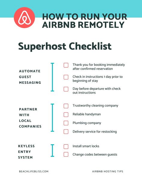 Top 5 things to know on how to run an Airbnb remotely + a FREE CHECKLIST Run An Airbnb, Airbnb Entertainment Ideas, Vacation Rental Owners Closet, Rent To Rent, Airbnb Tips Renting, How To Own An Airbnb, Airbnb Condo Design, How To Run A Successful Airbnb, How To Run An Airbnb