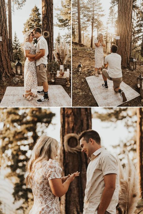 Redwoods Forest Surprise Engagement Photos | Fall Engagement Pictures | When this couples session turned into a surprise proposal, I was just as shocked as Shyla. I am so happy I got to be a part of it and capture the most beautiful forest engagement photoshoot for these two. See forest engagement shoot, forest engagement photos outfits, engagement photos in a forest, and redwood forest engagement photos. Book Gabbi for your romantic couples session at gabriellarankinphotography.com Forest Proposal Photos, Surprise Engagement Photo Shoot, Fall Proposal Outfit, Forest Proposal, Forest Engagement Shoot, Surprise Engagement Photos, Fall Engagement Pictures Outfit, Cute Proposal Ideas, Forest Engagement Photos