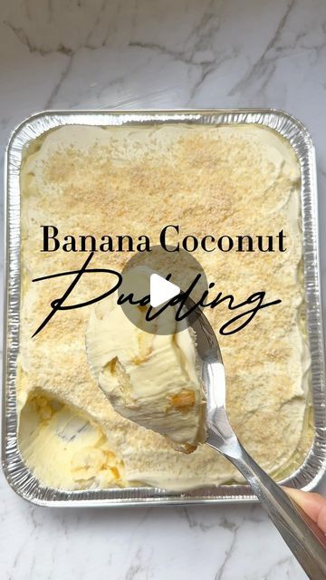 Sweet Layers | Dessert • Food • Creator on Instagram: "I am always the person that brings a tray of dessert with her where ever she goes. And it’s usually something that I need to quickly whip together and forget about it.   I am a firm believer that anything in a tray is always going to be good 😂   This is my take on one of my favourite desserts Banana Cream Pie.   I present to you - Banana Coconut Pudding  Recipe 👇🏻  150g chopped lady finger biscuits  1/2 cup coconut cream 1/2 cup condensed milk  1 cup water  1 and half packets of Jello Vanilla pudding powder (Australians can use Cottee’s Instant Vanilla pudding)  600ml thickened cream  300ml thickened cream 1/2 cup icing sugar  4 bananas 1 cup of toasted desiccated coconut ( I bake in a baking tray at 200° for 15mins until lightly to Coconut Banana Pudding, Banana Pudding With Lady Fingers, Coconut Pudding Recipes, Banana Pudding Condensed Milk Cool Whip, Vanilla Wafers Banana Pudding, Instant Pudding Desserts, Marie Biscuit Pudding, Mini Vanilla Wafers Banana Pudding, Bannan A Pudding Cheesecake