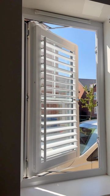 Window Shutter Blinds, Upvc Windows And Doors, Hall Stairs, Modern Rustic Living Room, Easy Diy Hacks, Shutter Blinds, Blinds Design, Fitted Blinds, Pvc Windows