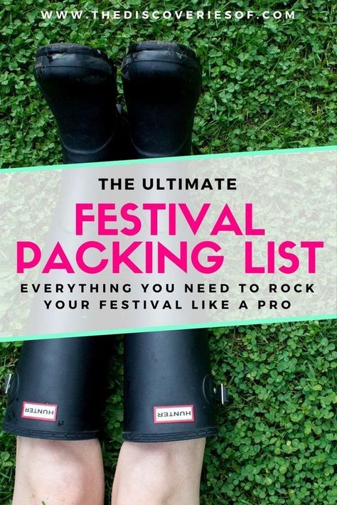 A festival packing list to help you rock your festival. Summer is all about music festivals. No need to worry about what to wear, we've got the packing list packed with hacks and products to have you doing it like a pro. Coachella + Burning Man style. Food For Music Festivals, Festival Essentials Packing Lists, Music Festival List, Festival Packing, Festival Packing List, Festival Tips, Festival Ticket, Festival List, Festival Planning