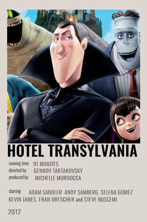 Hotel Transylvania Movie Poster, Hotel Transylvania Poster, Show Polaroid Poster, Hotel Transylvania Movie, Animated Movie Posters, Polaroid Posters, Animation Movies, Movie Card, Film Posters Minimalist