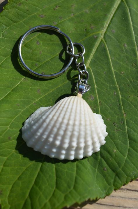 Shell Keychain, Sea Shells Diy, Diy Beach Decor, Seashell Projects, Shells Diy, Shell Crafts Diy, Mermaid Jewelry, Beach Diy, Seashell Jewelry