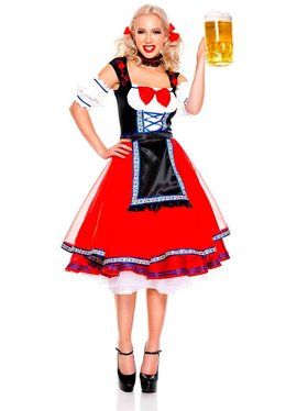 Women's Oktoberfest Beer Girl Costume Beer Girl Halloween Costume, Beer Wench Costume, Oktoberfest Costume Women, Beer Costume, Wench Costume, Beer Girl Costume, German Costume, Oktoberfest Dress, Pirate Wench Costume